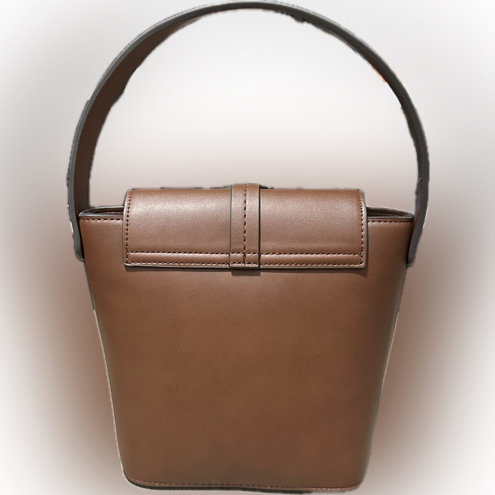 Mango Structured Bucket Bag | Cognac - Picture 8 of 12